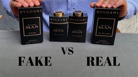 Fake vs Real Bvlgari Man in Black Perfume EDP 